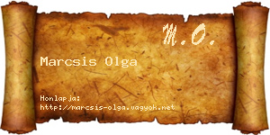 Marcsis Olga névjegykártya